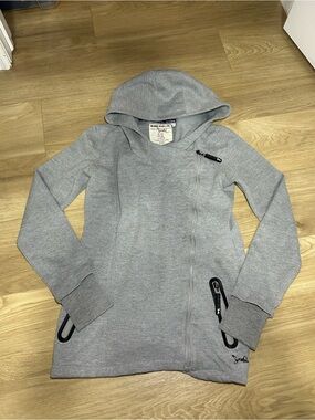 Triple Five Soul Girls Gray Hooded Zip Jacket